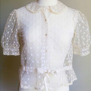 Gunne Sax Jessica San Francisco vintage lace top